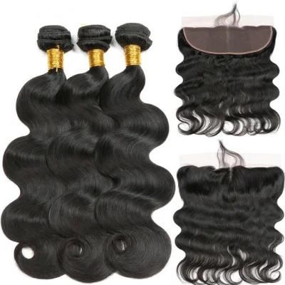 Alinybeauty Brazilian Body Wave Lace Frontal Closure with Bundles