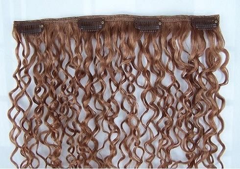 Clip on Hair Extension Brazilian Hair Curly Virgin Human Hair Extension