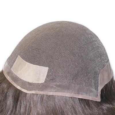 Fine Welded Mono with PU Coating Men&prime;s Long Life Toupee