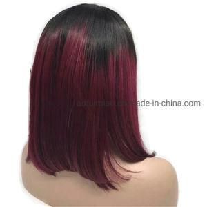 Wholesale Two Tones Remy Raw Human Hair Wig Brazilian Ombre Hair Bob Full Lace Wigs