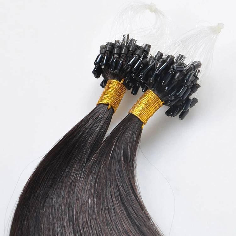100% Human Hair Micro Link Hair Extensions Straight Wholesale Hair Extension.