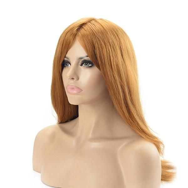 Mono with Clear PU and Narrow Lace Strip in The Temple Human Hair Wig