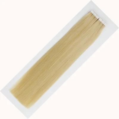 Tape in Extensions Brazilian Straight Human Hair Bundles 613 Color Remy Human Hair Extensions