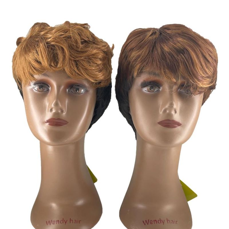 Hot Sell Synthetic Peruvian Hair Pixie Cut Short Full Lace Wig