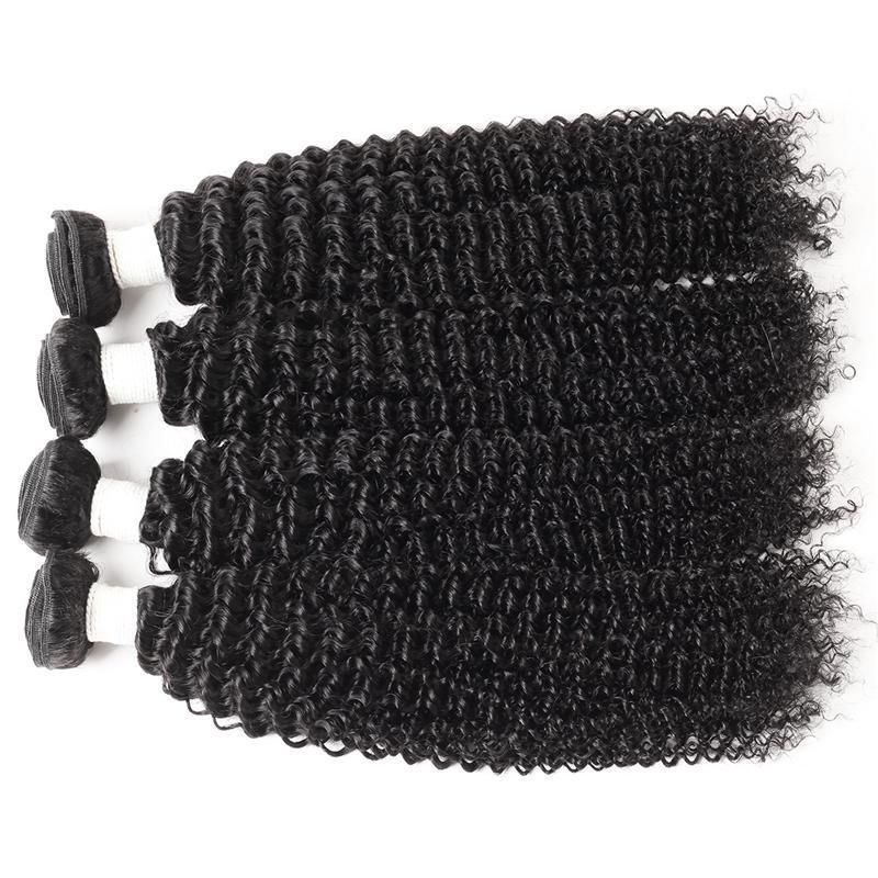 Raw Human Hair Extensions Virgin Remy Kinky Curly Human Hair Weaving Bundle