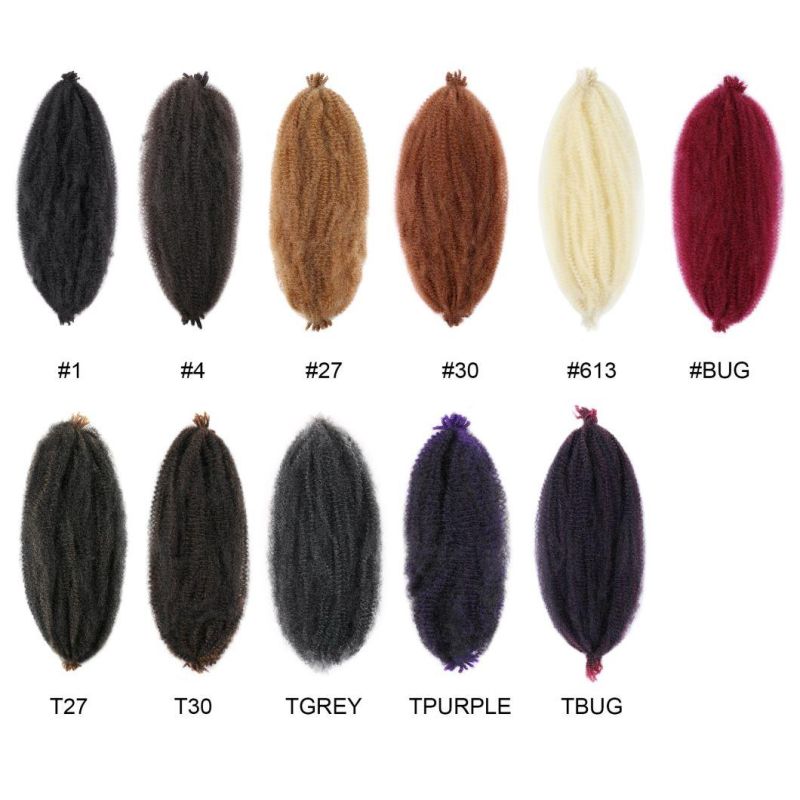 24inch Synthetic Crochet Braid Hair Afro Kinky Curly Braiding Marley Braids Twist Hair Bulk Extension