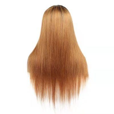 Front Lace Headgear 13 * 4 T1b / 27 Human Hair Straight Human Hair