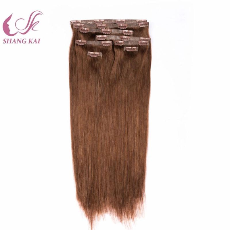 Seamless Clip Hair Extension 100% Brazilian Virgin Remy Human Hair