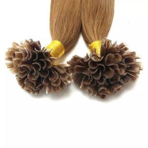 Italian Keratin Brazilian Natural Nail U Tip Virgin Blonde Wholesale Straight Thick Factory Remy Human Hair Extension