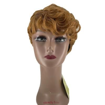 Hot Sell Synthetic Peruvian Hair Pixie Cut Short Full Lace Wig