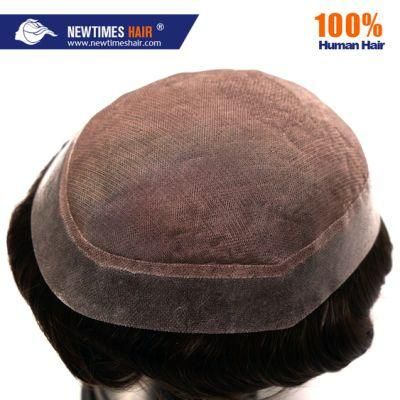 Stock Immediate Shipment Indian Human Hair System Replacement Toupee for Men