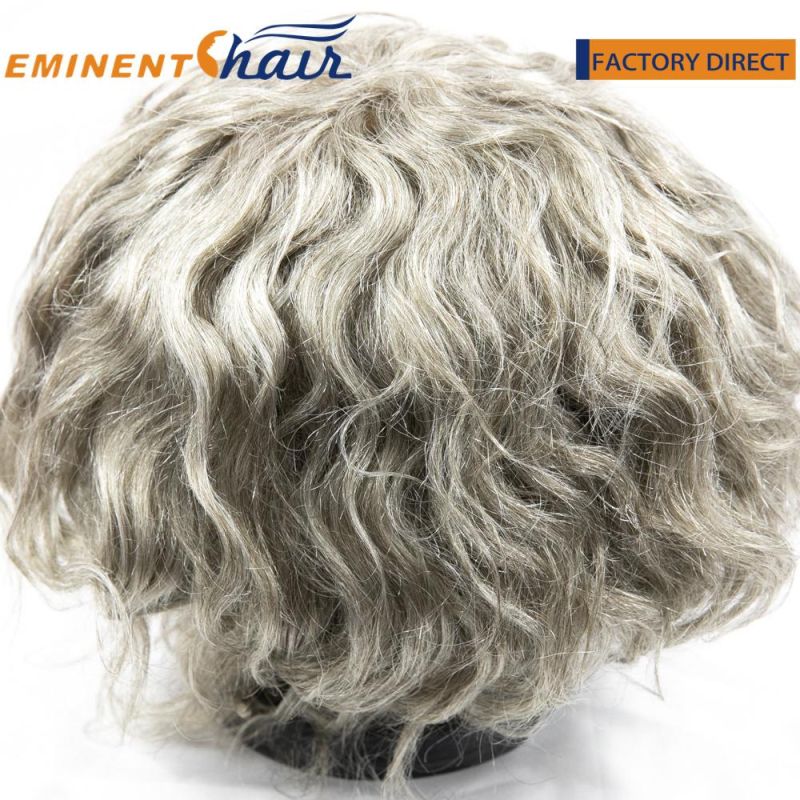 Curly Women′ S Wig Fine Mono with PU Coating Factory Direct