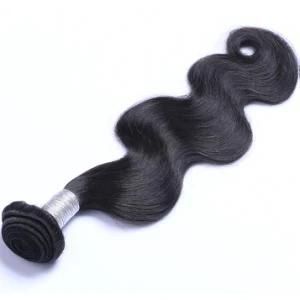 Natural Black Color Remy Human Hair Weave Peruvian Body Wave