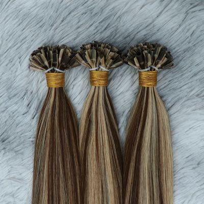 12A Virgin Unprocessed Hair Piano Color U Tip Hair Extension #P4/27