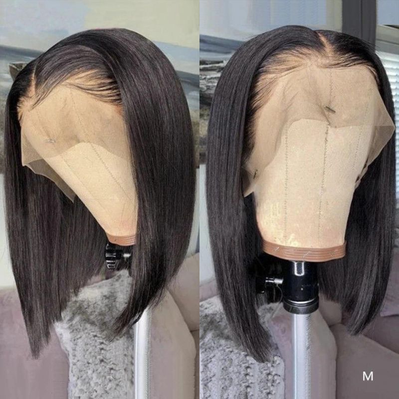 180 Density with Baby Hair Without Full Lace Wig China Wholesale Cheap Bob Natural Swiss Lace Front Wig Human Hair Wigs