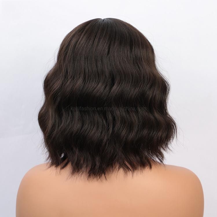 Kakifashion Hair Bob Cut Wavy for Black Women Hot Sale Cheap Nature Short Fiber High Quality Synthetic Hair Wigs