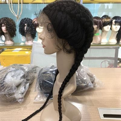 Synthetic Lace Front Wig Heat Resistant Fiber Braids Wigs for Woman