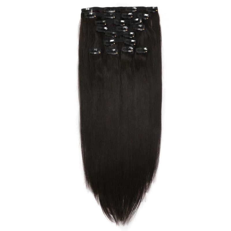 2020 New Arrival Straight Hair Highlight Ombre Color Clip in Human Hair Extensions