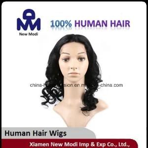 Color#1 Black Human Hair Lace Wigs, Curly Back Wig