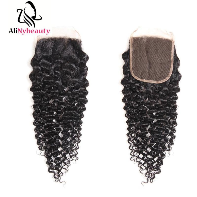 Virgin Malaysian Jerry Curly Hair 3 Bundles with Lace Closure