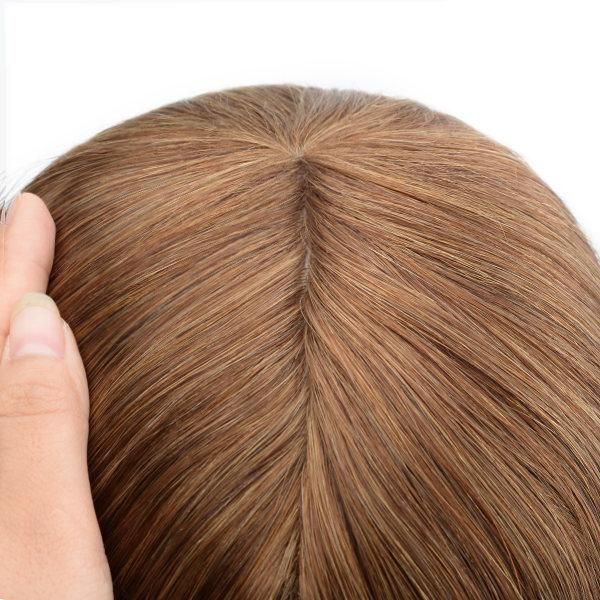 Lw4874 Lace Combine with Silicon Injected Very Natural Hair Replacement Systems