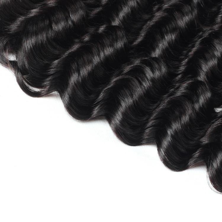 Deep Wavy Non Remy Natural Human Hair Weave Human Hair Bundles