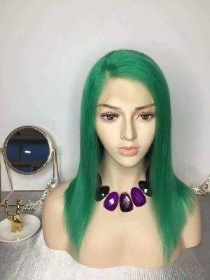 Fancy Color Human Hair Wig Lace Frontal Wig