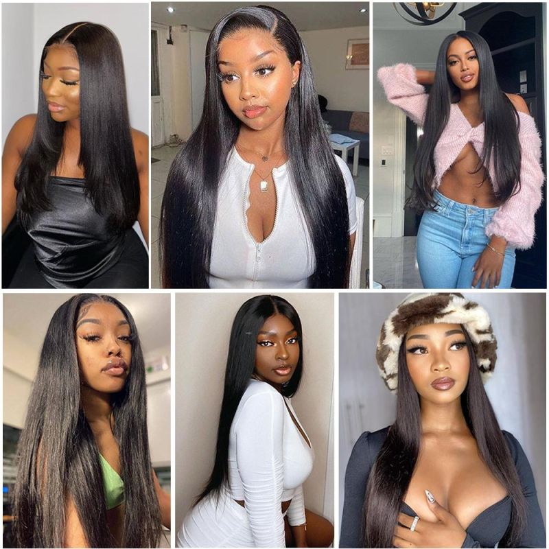 13X4 13X6 360 Lace Frontal Closure Brazilian Straight Hair 4X4 5X5 Lace Closure Transparent Lace Frontal Hand Tied Lace Closure Preplucked with Natural Hairline