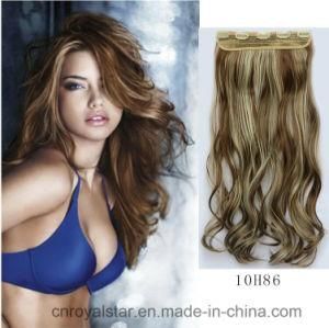 Curly Hair Mixed Color Wig Piece Five Hair Clip Clip Three Hair Extension