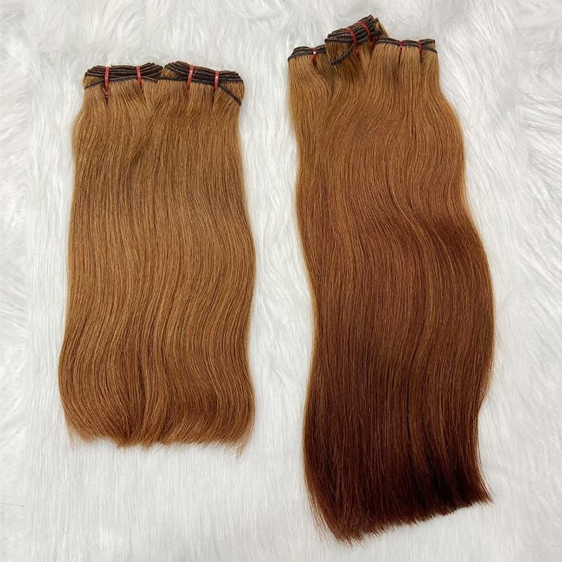 Wholesale Natural Different Colors Human Hair Vendors Indian Remy Weft Double Drawn Bundle Human Hair