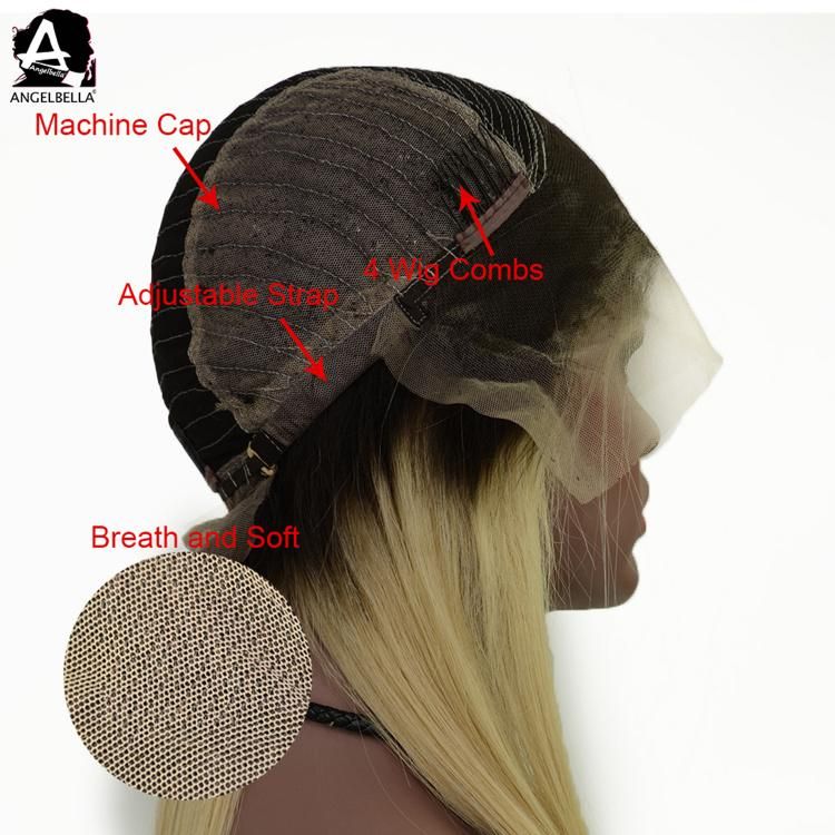 Angelbella Lace Front Wig 1b#-613# Full Density Raw Brazilian Hair Human Front Lace Wigs