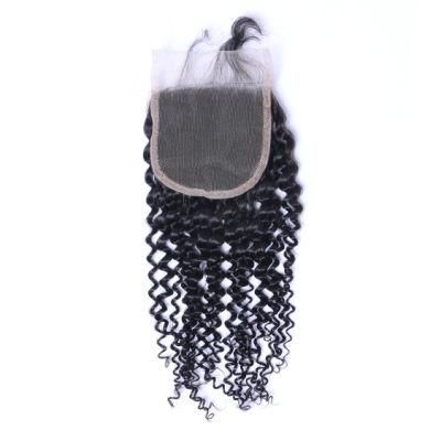 Kbeth Jerry Curly 4*4 Transparent Lace 14 Inch Closure Cheap Price Toupees From China Xuchang Factory Wholesale Price