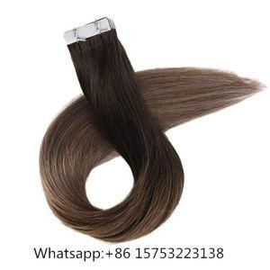 Balayage Ombre 2/6/18# Silky Straight Brazilian Tape Balayage Human Hair Extension 20pieces 2.5g/PC 50g for One Bundle