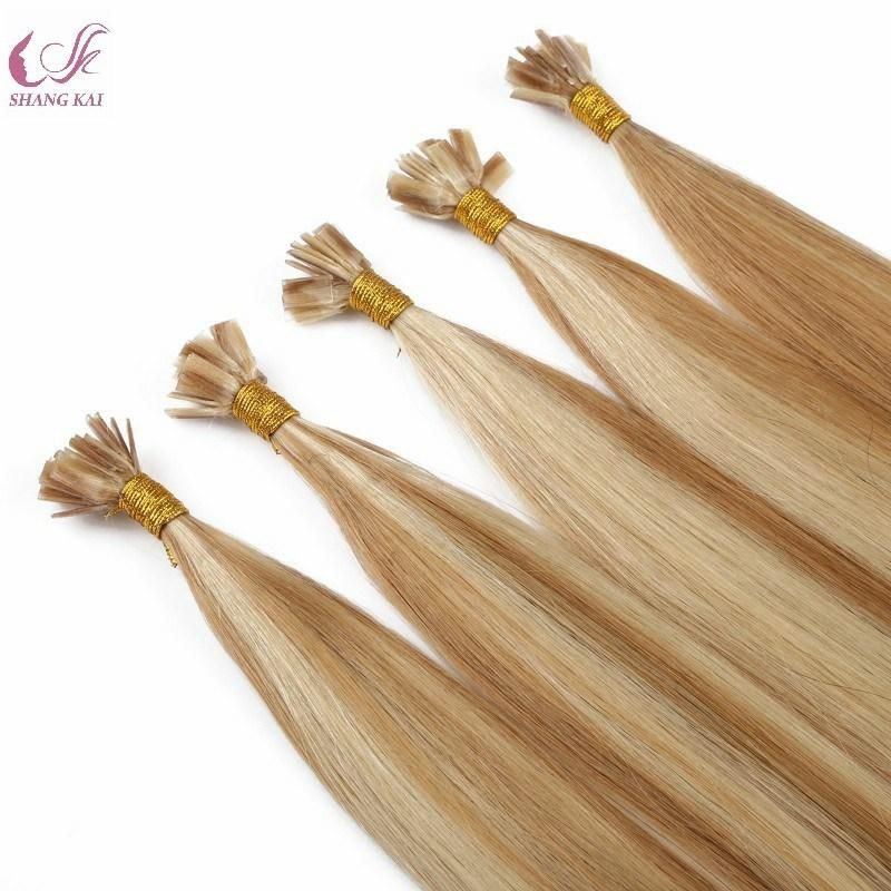 Wholesale Flat Tip Grade 7A 100% Virgin Remy 1g Blonde Prebonded Hair Extension