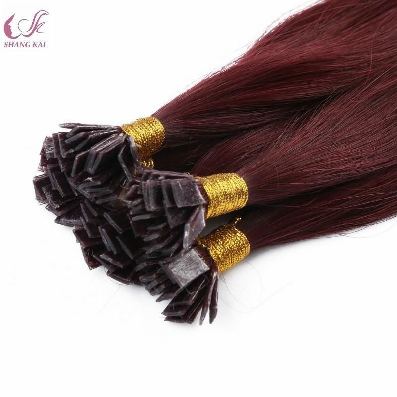 Remy Hair Extensions Human Hair India Flat Tip Keratin Hair Extensions