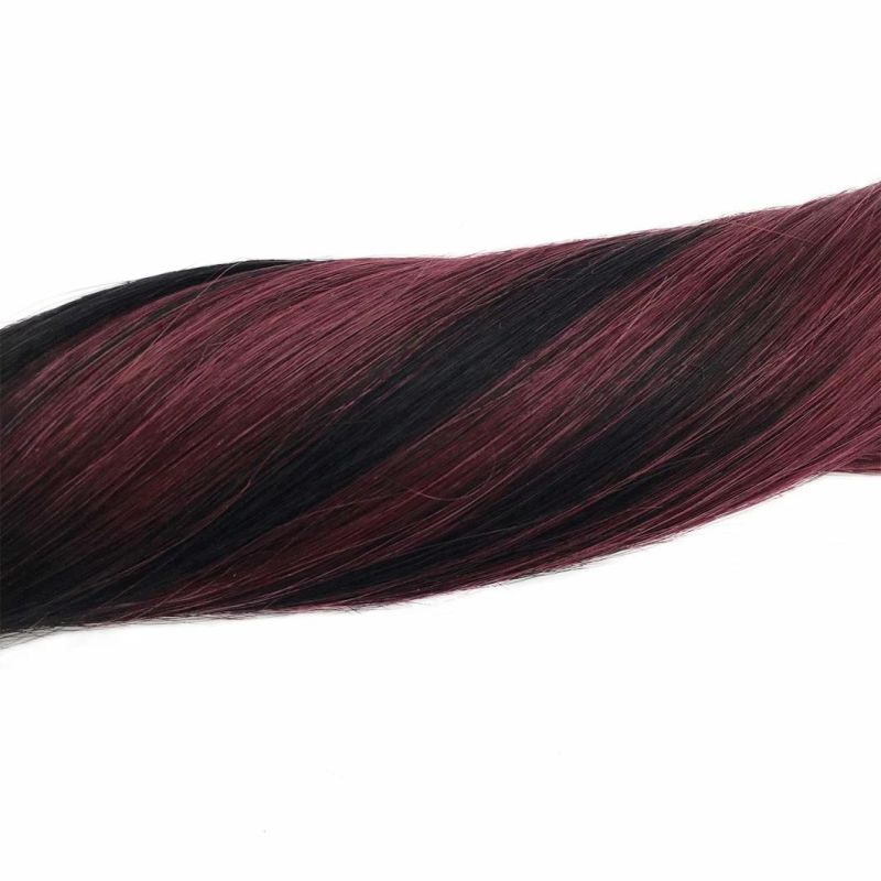 16inch Hair Extensions Tape in Balayage Jet Black to Red Ombre Remy Tape in Human Hair Extensions Skin Weft Real Natural Hair Extensions 20PCS 50g