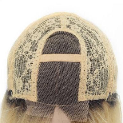 Straight Blond Bob Style Lace and Machine Weft Base Stock Women&rsquor; S Hair System