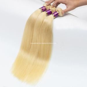Morein New Brazilian Human Hair with Closure Bundle 613 Blonde Hair Weave