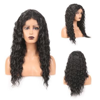 Wholesale 13X4 Synthetic Fiber Lace Front Middle Part Curly Wig