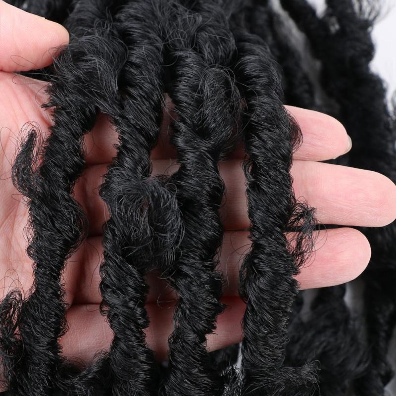 14" 20strands/Pack Butterfly Locs Crochet Braiding Goddess Braids Hair Extension