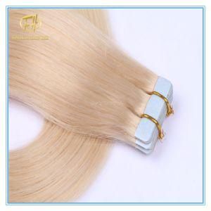 Customized Color High Quality #613 Russian Blond Double Drawn Tape Hairs Extension Hairs with Factory Price Ex-042
