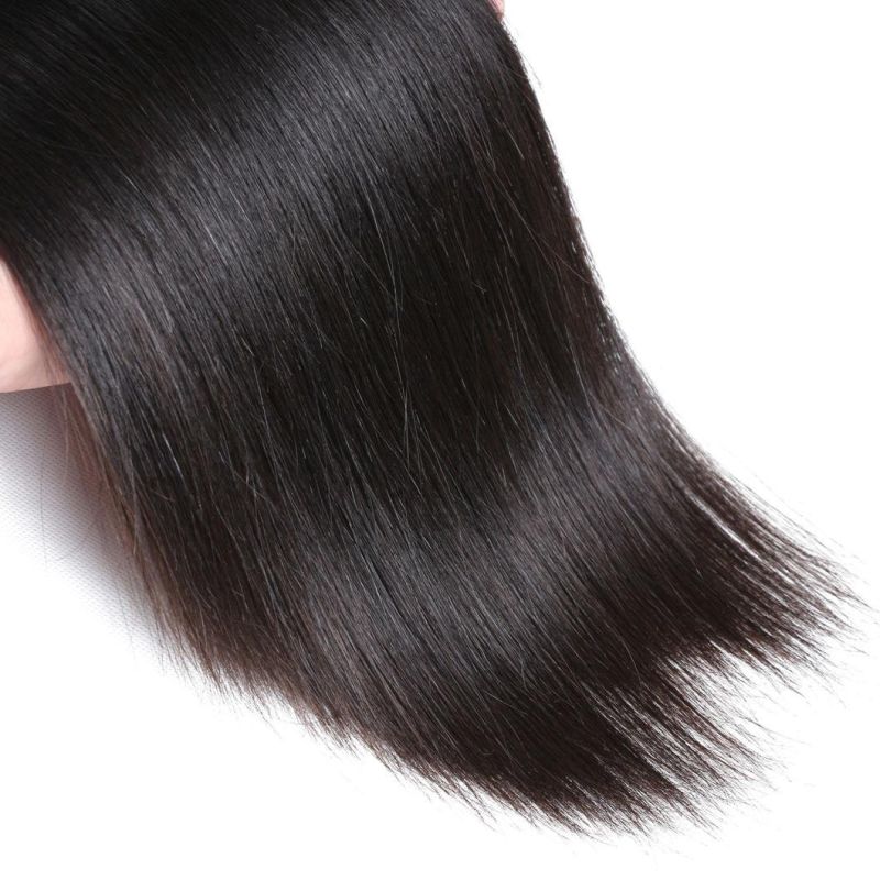Brazilian Human Hair Straight Hair Bundles with Closure 100% Human Hair Extensions Virgin Hair