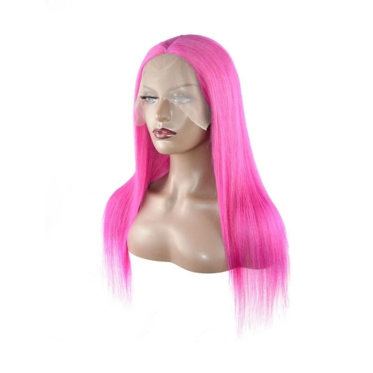 Wholesale Price 13X4 Lace Front Silky Straight Ombre Magenta Human Hair Wigs