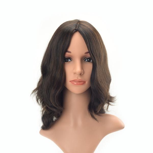 Middle Length Wavy High Quality European Hair Jewish Hairpiece