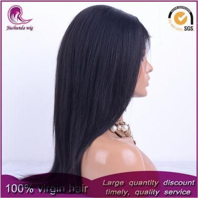 Yaki Straight Indian Virgin Human Hair Lace Front Wig