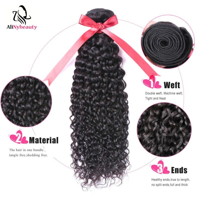 Wholesale Price AliNybeauty Afro Jerry Curly Indian Hair Weaves