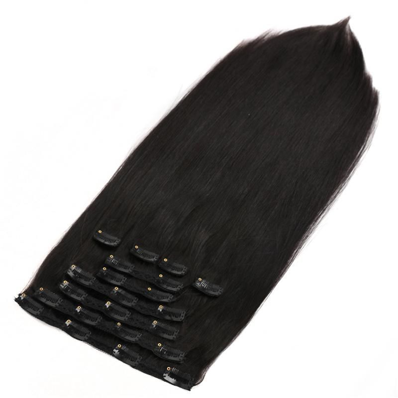 High Quality Wholesale Virgin Human Brazilian 100% Remy Clip in Hair Extensions
