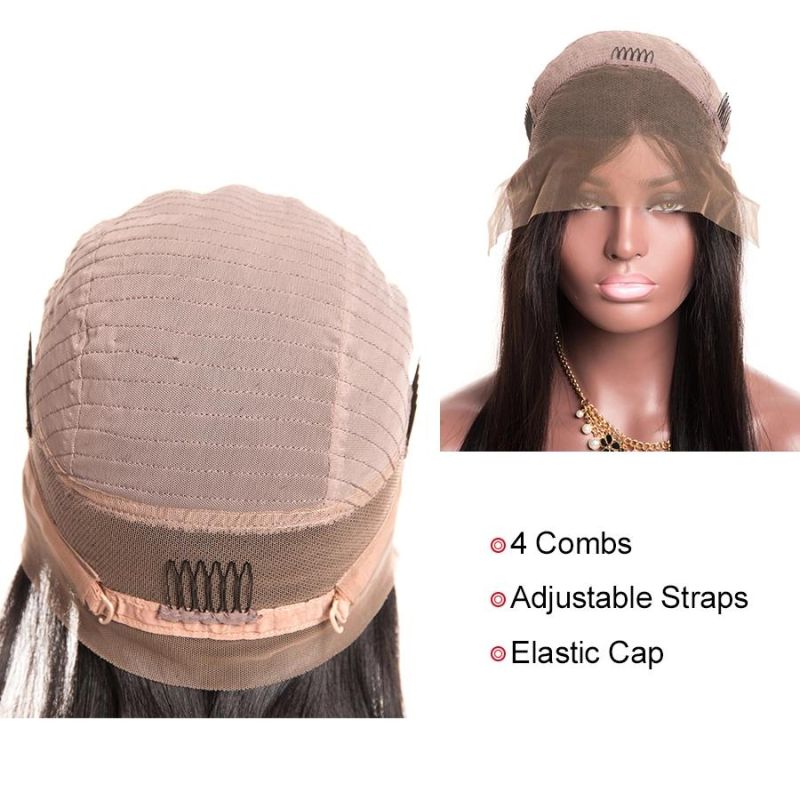 360 Lace Frontal Wig Straight Lace Front Human Hair Wigs Pre Plucked with Baby Hair 150% Density Remy Brazilian Wig
