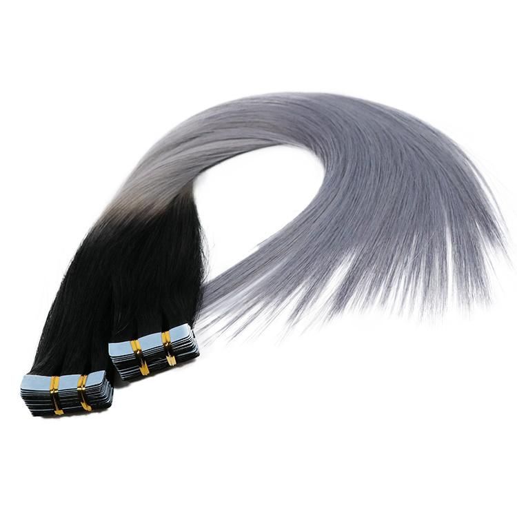 Wholesale Ombre Seamless Tape in Human Hair Extension #T3/Gray