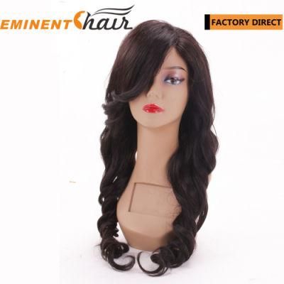 Instant Delivery Human Hair Natural Black Full Lace Wig
